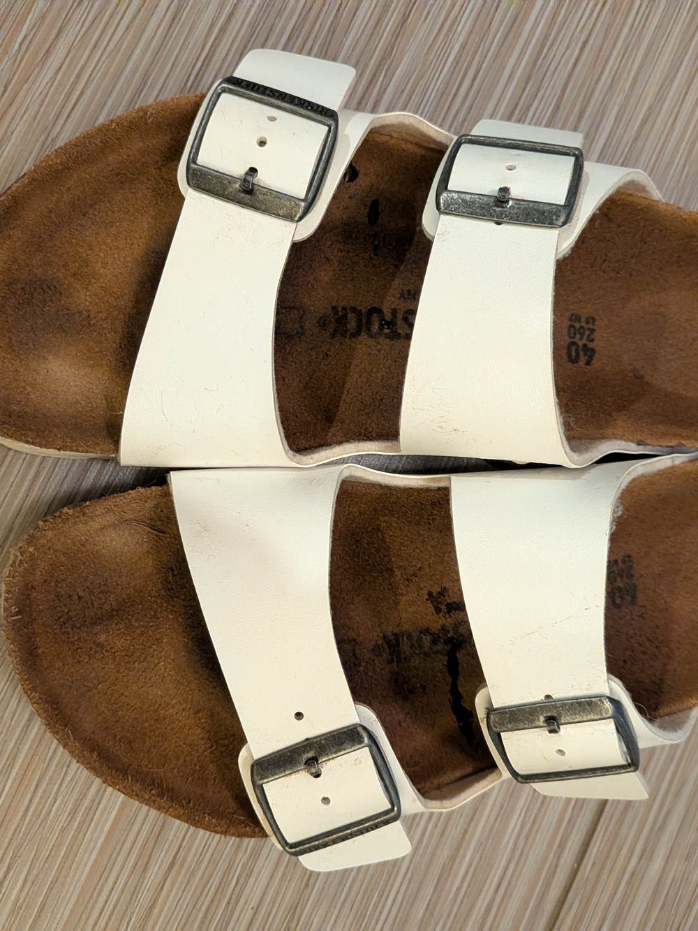 Birkenstock Arizona White Sandals, Women's